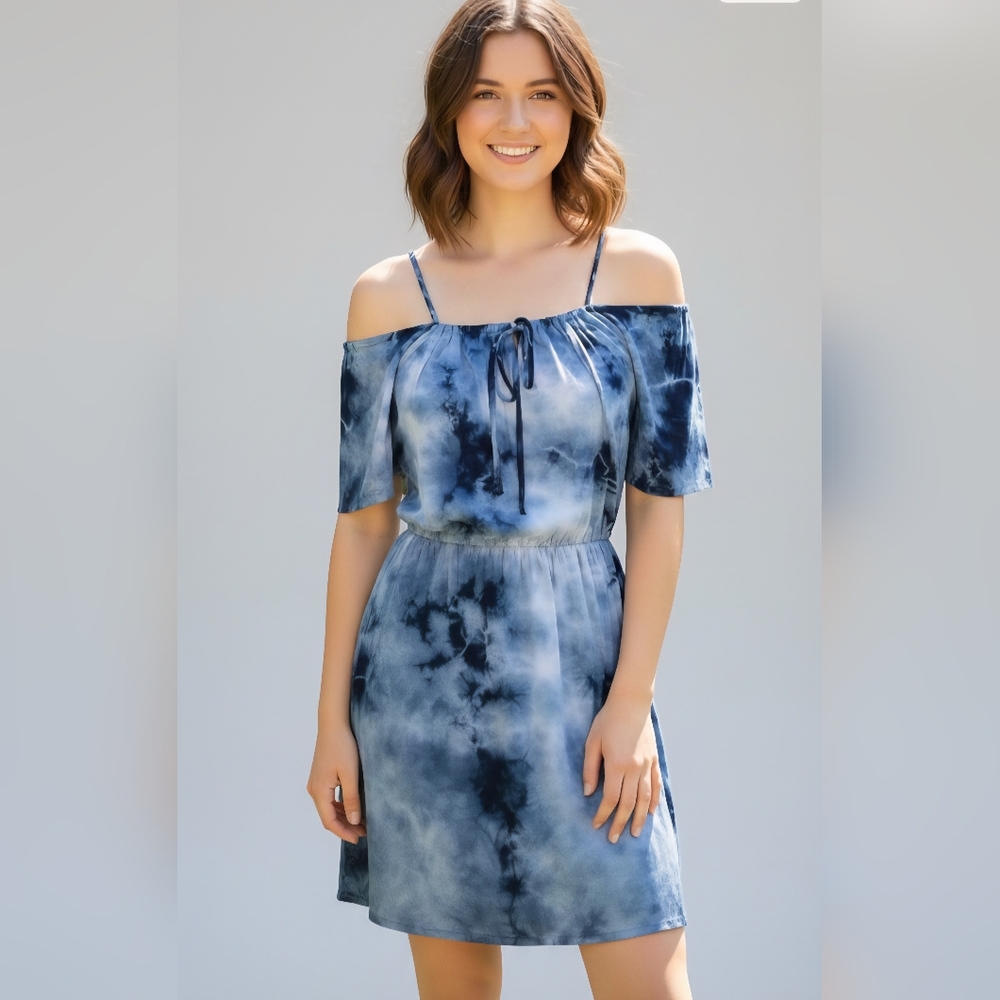 🍓NWOT URBAN X TIE-DYE, CUTOUT RAYON DRESS